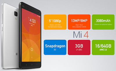  Active noise cancellation with dedicated mic Xiaomi Mi 4 LTE Specifications