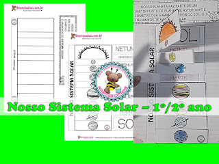 1º ano, 2º ano, Atividades sobre sistema solar para educação infantil, Atividades sobre o sistema solar, Sistema solar e seus planetas, Amorensina, Alfabetizar com amor,