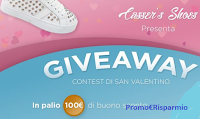 Logo Casser's Shoes concorso di San Valentino : vinci gratis un buono sconto da 100€