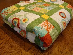 Bloom Where You Are Planted raw edge applique flower quilt