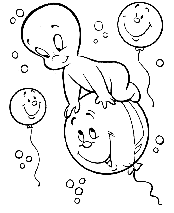 Cartoons Coloring Pages: Casper Coloring Pages