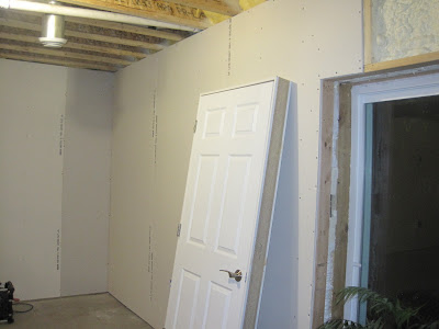 building on love: basement drywall