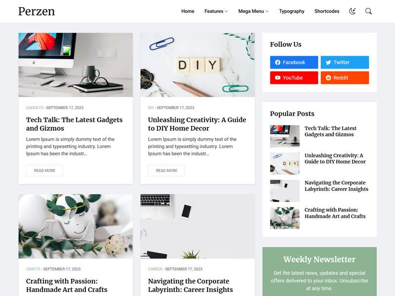 Perzen Blogger Template