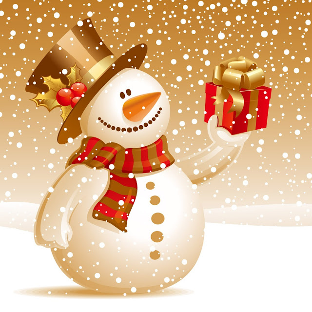 Christmas snowman iPad wallpaper