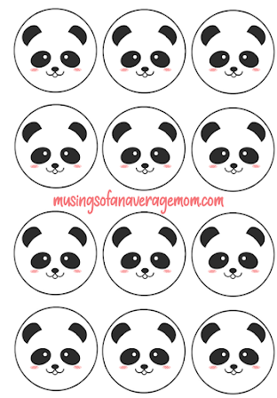 free Kawaii Panda birthday printables