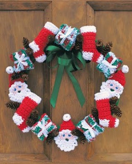 http://www.yarnspirations.com/patterns/merry-christmas-wreath.html