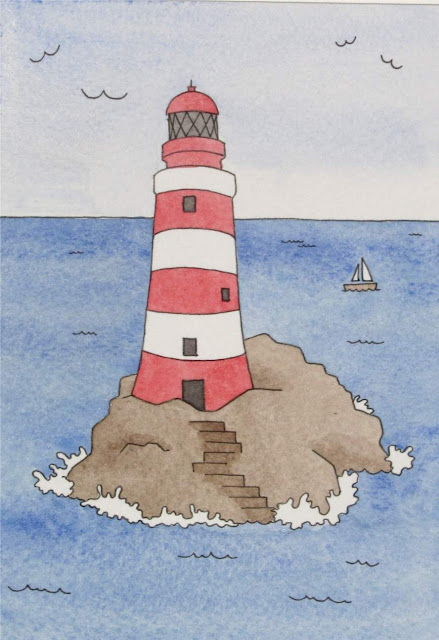 watercolour lighthouse