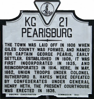 Landmarke KG 21: Pearisburg, Giles County, VA