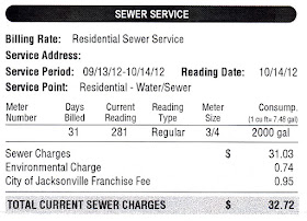 Residential Sewer Service - 9/13/12-10/14/12 - Jacksonville, FL