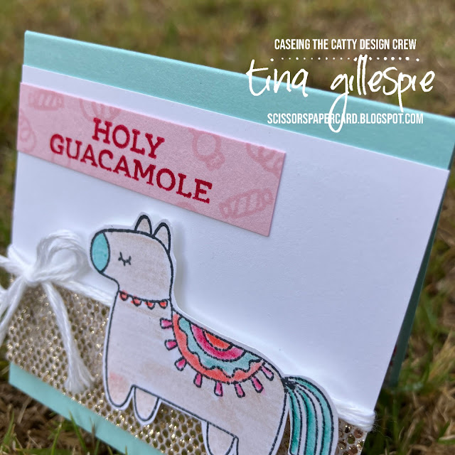 scissorspapercard, Colour Creations, Stampin' Up! Taco Fiesta, More Dazzling Paper, Watercolour Pencils