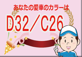 三菱 Ｄ３２／Ｃ２６ ミストブルーパール/カッパーメタリック　ボディーカラー　色番号　カラーコード