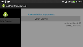 android.support.v4.widget.DrawerLayout and DrawerListener