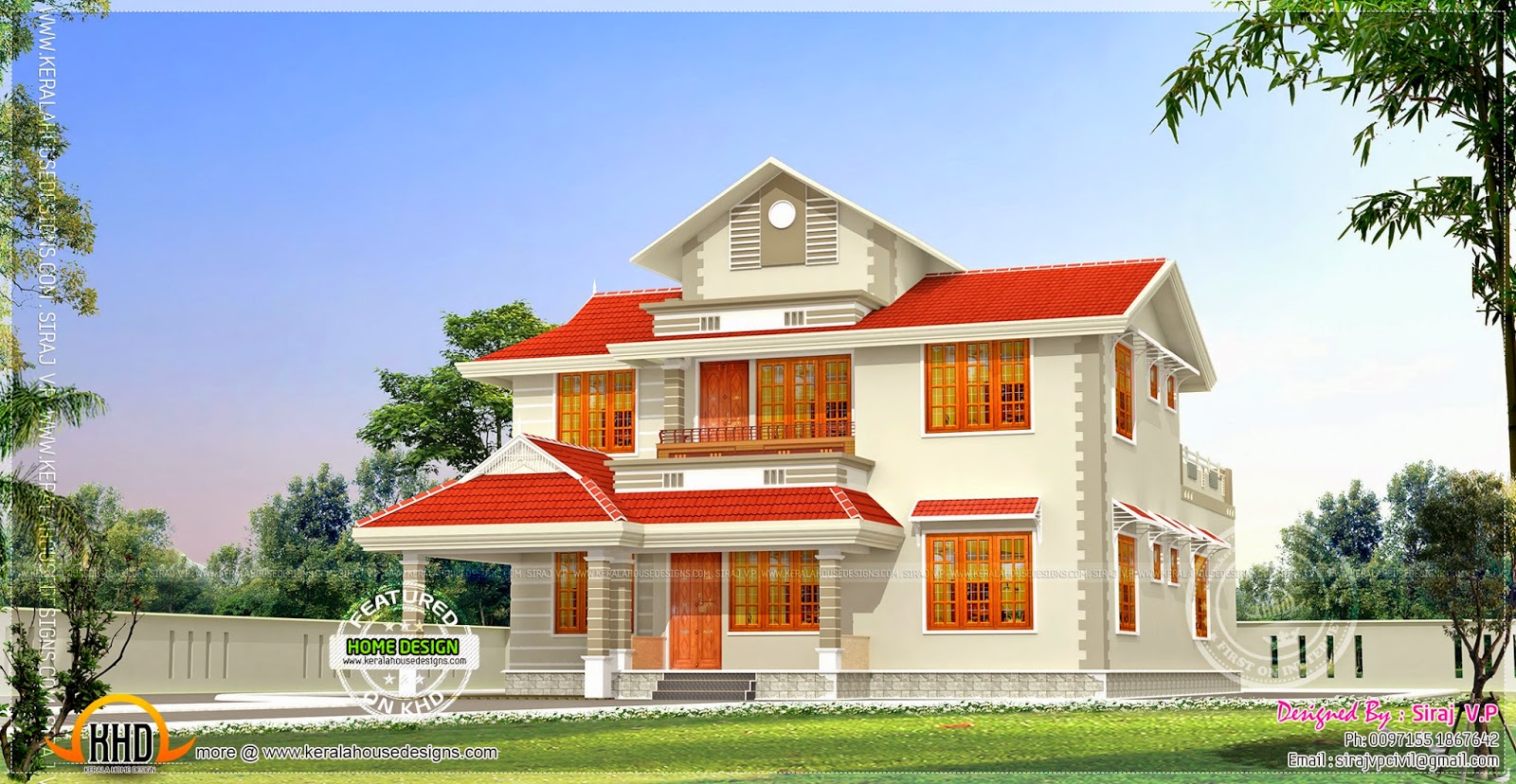 2022 square feet Kerala model residence exterior Home 