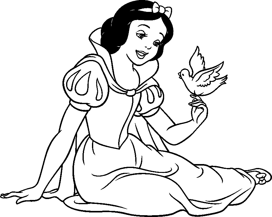 Disney Princess Coloring Pages To Girls : Snow Princess | Cartoon
