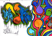 Bocetos de graffitis SKL x2 y medio fondo de colores 2011