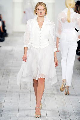 white shirt suit, ralph lauren spring summer 2010