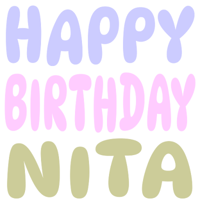 Happy Birthday Nita (Sticker)