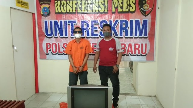 Polisi Amankan Pencuri TV pada Rumah Kosong di Ayahanda Medan.lelemuku.com.jpg