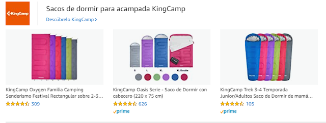sacos de dormir, material de acampada