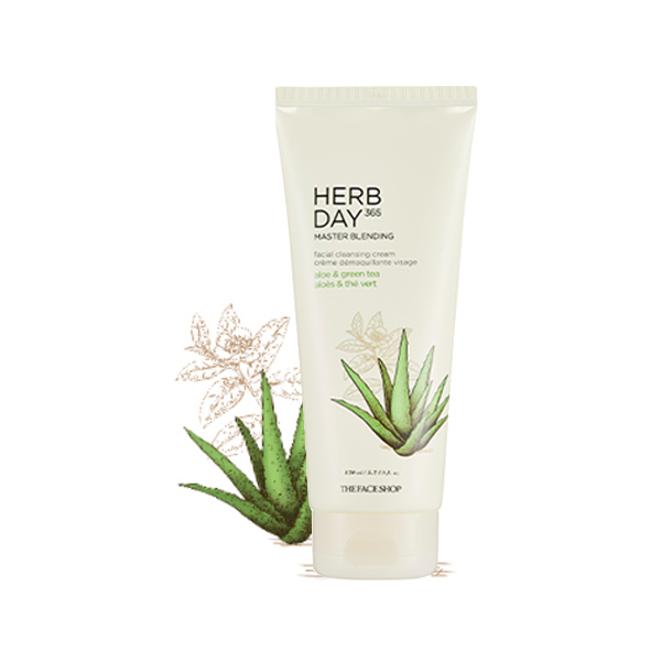 Kem Tẩy Trang HERB DAY 365 MASTER BLENDING FACIAL CLEANSING CREAM ALOE & GREEN TEA 170ml