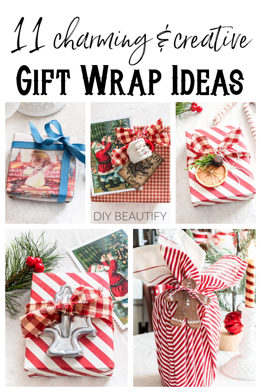 charming vintage style Christmas gift wrap ideas