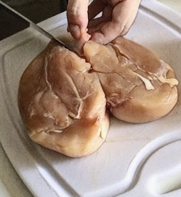 Heart-shaped chicken meat