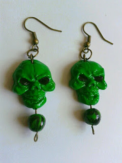 PENDIENTES "HORROR JUNGLE" NEGRO Y VERDE