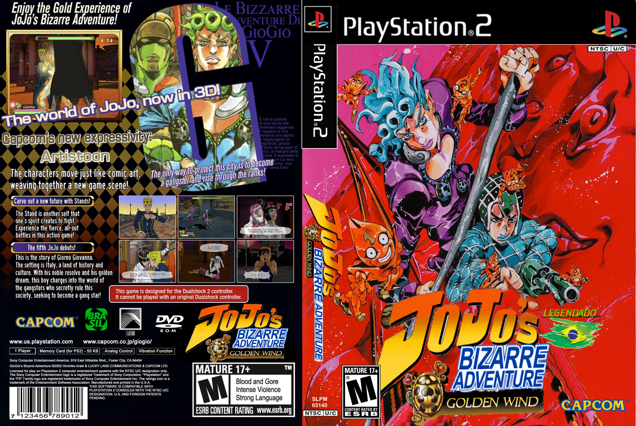 JoJo no Kimyou na Bouken Ougon no Kaze jogo para ps2