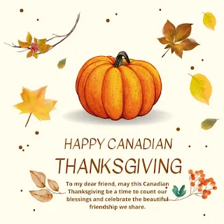 Image of Happy Canadian Thanksgiving Day Wishes for Friends