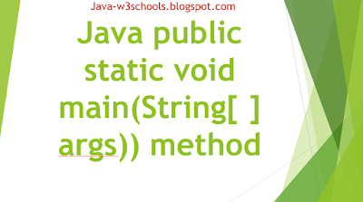 Java public static void main(String[ ] args)) method usage, Rules, Example, Interview Questions