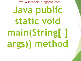 Understanding public static void main (String[ ] args)) in Java