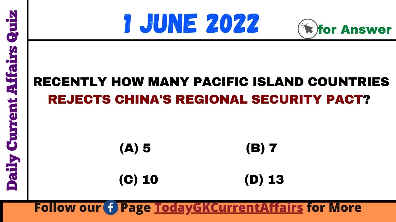 Today GK Current Affairs on 1st June 2022