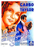 LE ROMAN DE MARGUERITE GAUTIER. Cartel: 120 x 160 cms. Francia. Arte: Roger Soubie. MARGARITA GAUTIER. Camille. 1936. Estados Unidos. Dirección: George Cukor. Reparto: Greta Garbo, Robert Taylor, Lionel Barrymore, Elizabeth Allan, Jessie Ralph, Henry Daniell, Lenore Ulric, Laura Hope Crews.