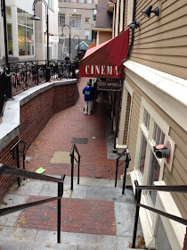 Exterior shot of The Brattle Theatre in Harvard Square Cambridge, MA