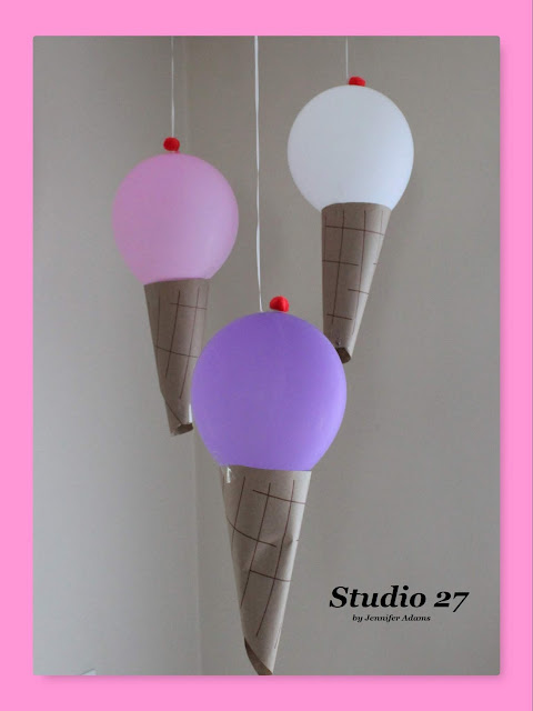 How to make your own ice cream cone balloons.