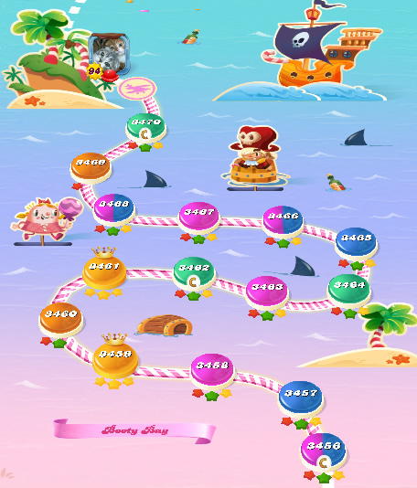 Candy Crush Saga level 3456-3470