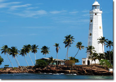 Lighthouse at Dondra Beach, Sri Lanka