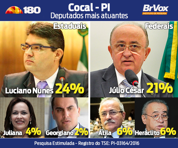 Pesquisa BrVox/Cocal aponta deputados mais atuantes no município 