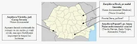 Argidava, Zargidava pe harta Romaniei