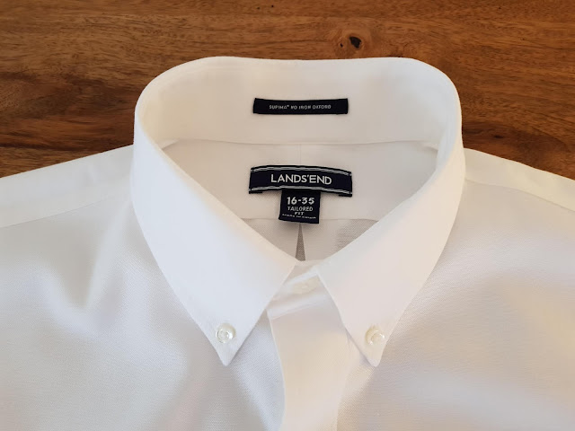 White Collar - Oxford Cloth Button Down Shirt from Lands End