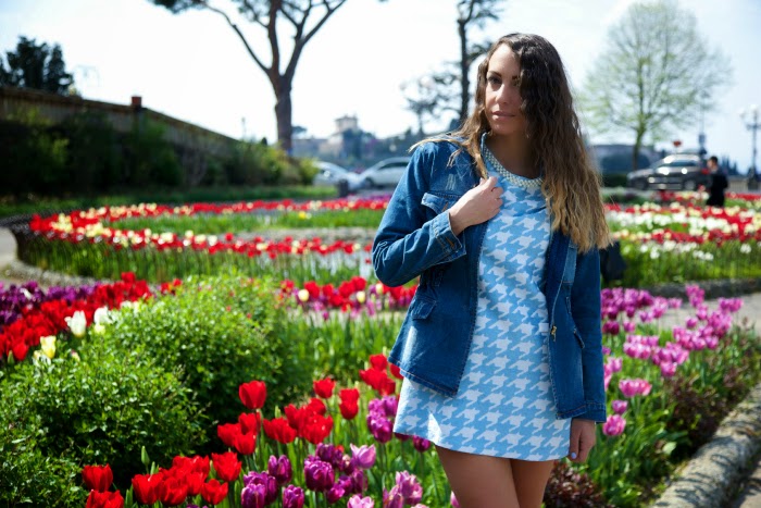 houndstooth mini dress