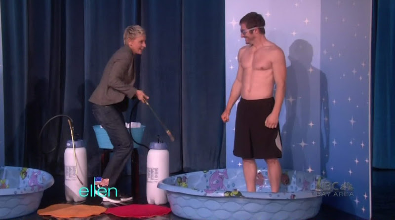 Shirtless Hunk on The Ellen DeGeneres Show 20110221
