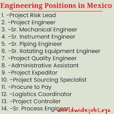 We have Engineering Positions in Mexico