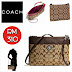 COACH Legacy Turnlock Crossbody 50213 (Jacquard : Khaki / Mahogany) ~ CLEARANCE STOCK!!