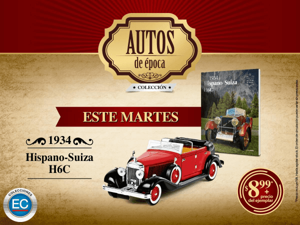 coleccion autos de epoca 1:43 el comercio ecuador, hispano suiza h6c 1:43