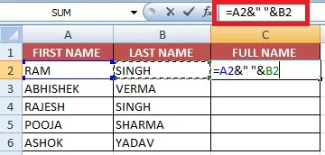 Combine Text from two or more cells into one cell (Concatenate)