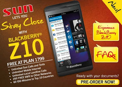 Sun Cellular - BlackBerry Z10