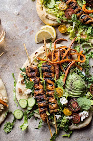 Chicken Shawarma Naan Salad - recipes for Passover and the Feast of Unleavened Bread - recipes to use homemade matzo in | Land of Honey
