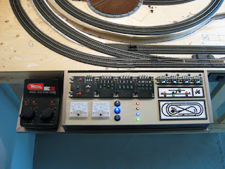 Model train control panel LED