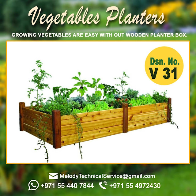 Wooden Planter Box in Dubai | Vegetable Planter Box Suppliers in UAE | Garden Area Planter Box